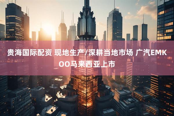 贵海国际配资 现地生产/深耕当地市场 广汽EMKOO马来西亚上市